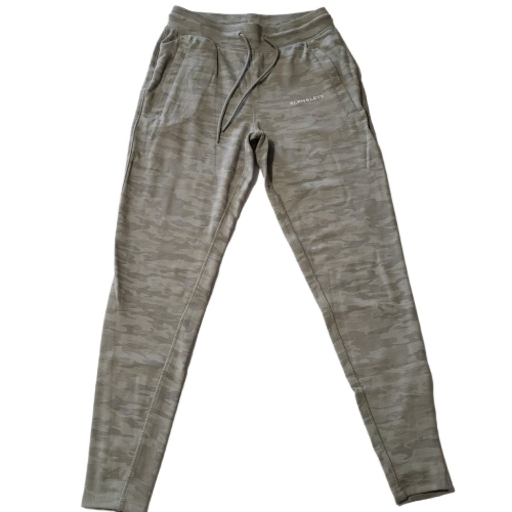 Alphalete Washed Core Camo Jogger Pant Grey Athletic Cotton Cozy Lounge Small